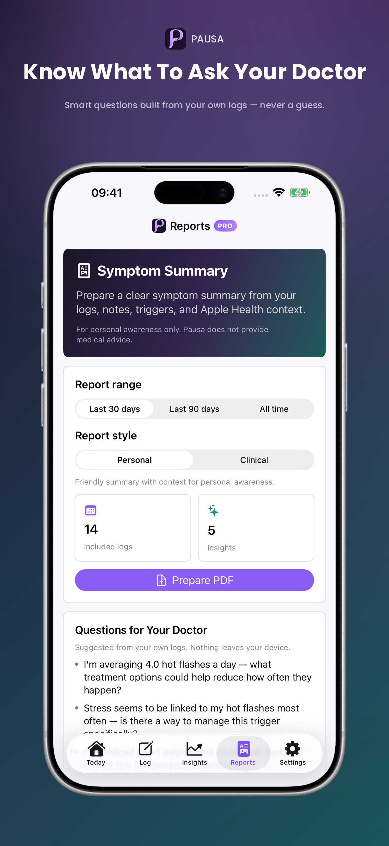 Pausa: Menopause Tracker screenshot 10