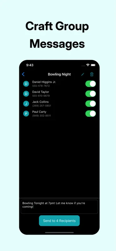 Sent It: Mass text individuals screenshot 2 of 4