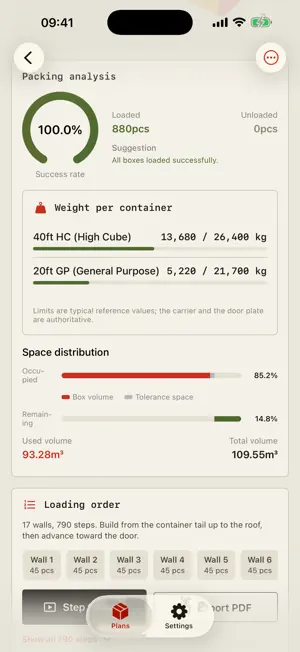 BinPlanner screenshot 2