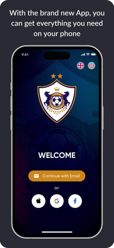 Qarabagh FK - qarabagh-fk-app-welcome-screen