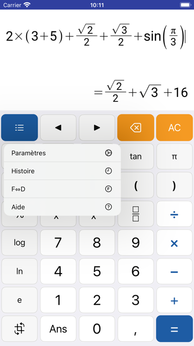 Screenshot #2 pour Calculatrice Scientifique +
