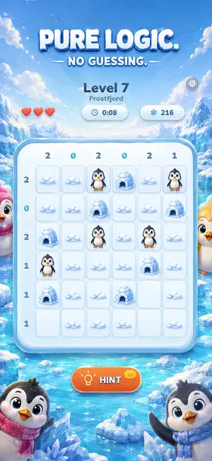 Huddle: Penguin Logic Puzzle screenshot 2