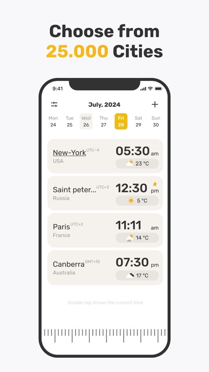 World Clock Widget - Time zone