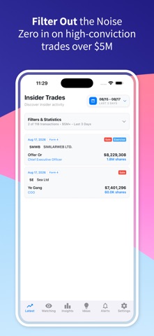 Insider Trades screenshot