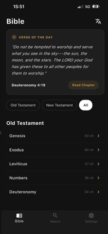 Bible - Multiple languages iPhone screenshot 1