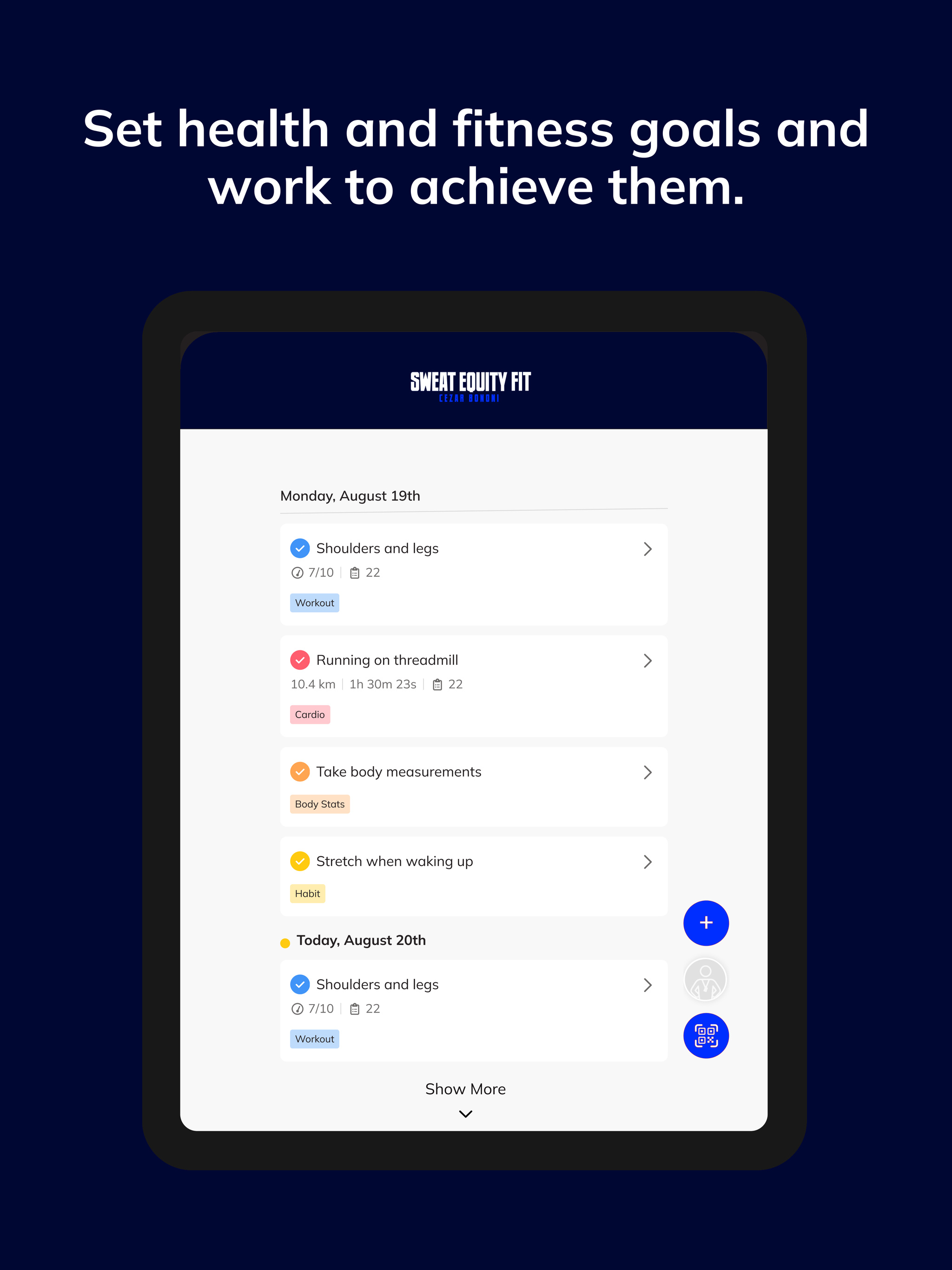 Sweat Equity Fit App