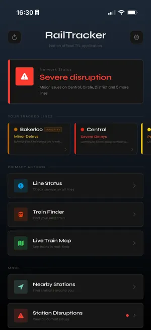 RailTracker screenshot 1