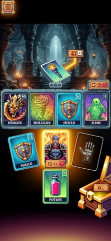 Pyrocrawl : Dungeon Deck iPhone screenshot