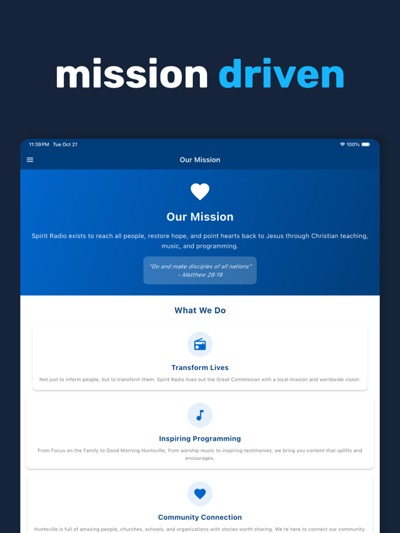 Spirit 94.3 iPad screenshot 3 - Music app