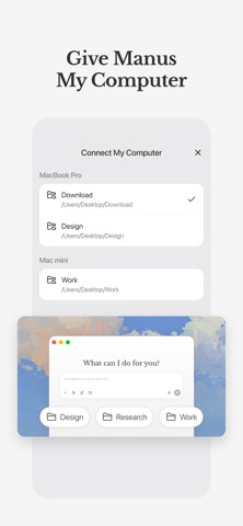 Manus - AI Agent & Automation App Store preview screenshot 3
