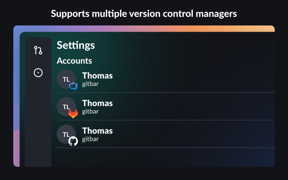 #3. GitBar (macOS) 作者: Thomas Lamars
