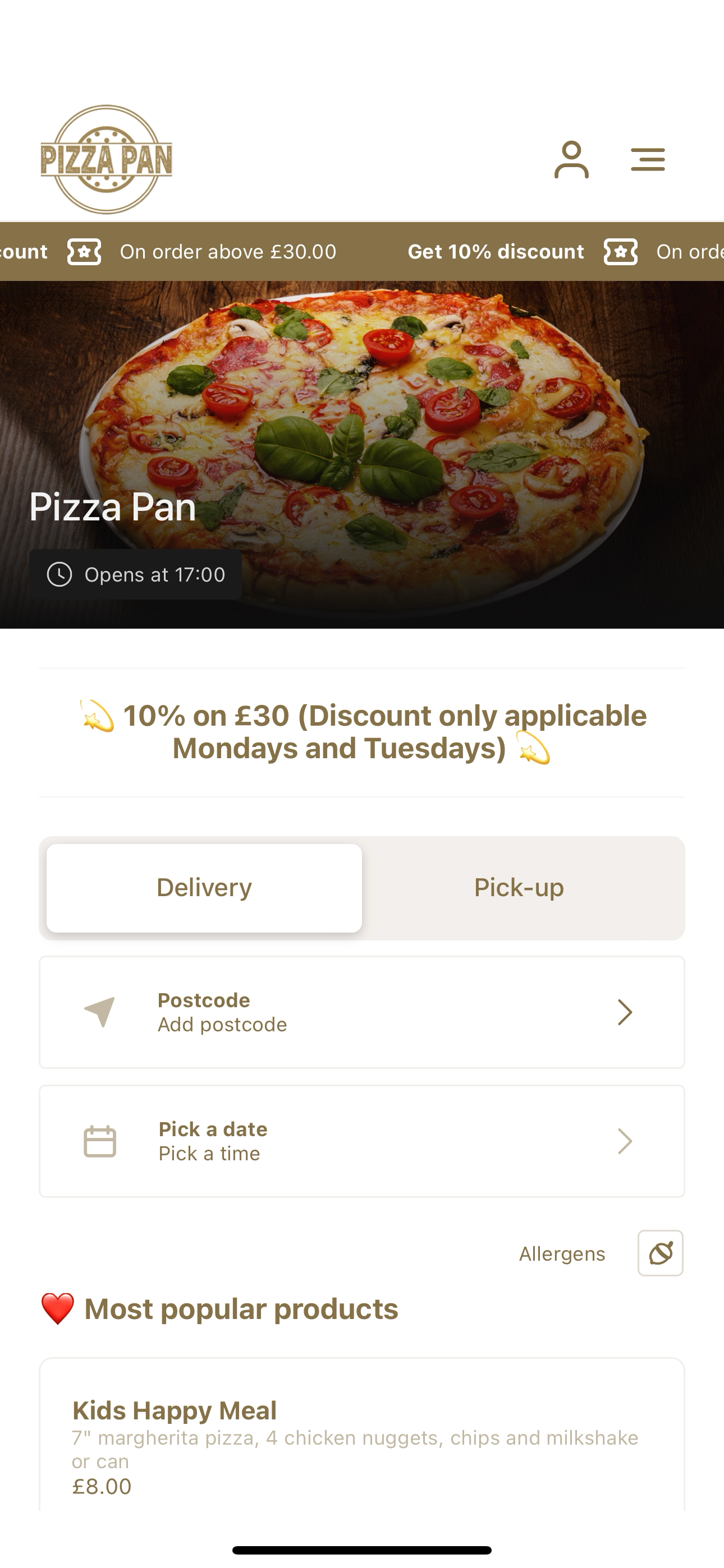 Pizza Pan Frodsham UK