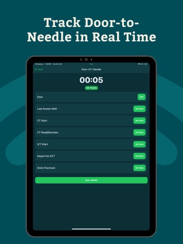 StrokeTimer - NIHSS & DTN iPad screenshot
