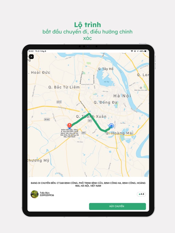 Thuelai - Tài Xế Lái Xe Hộ iPad screenshot 4 - Travel app