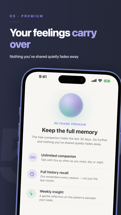 Re:Frame: Mood & AI Companion iPhone screenshot