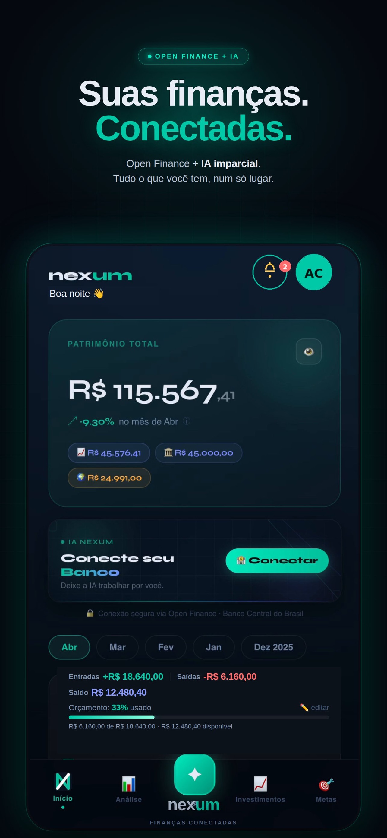 Nexum: Finanças Conectadas screenshot 2