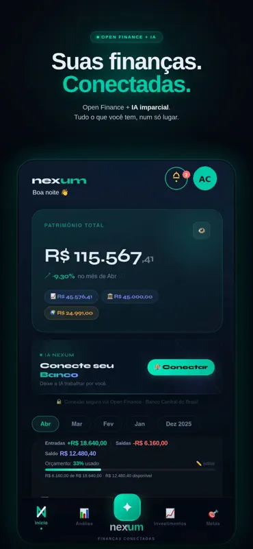 Nexum: Finanças Conectadas screenshot 2 of 5