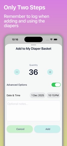 Diaper Tracker & Reminder screenshot