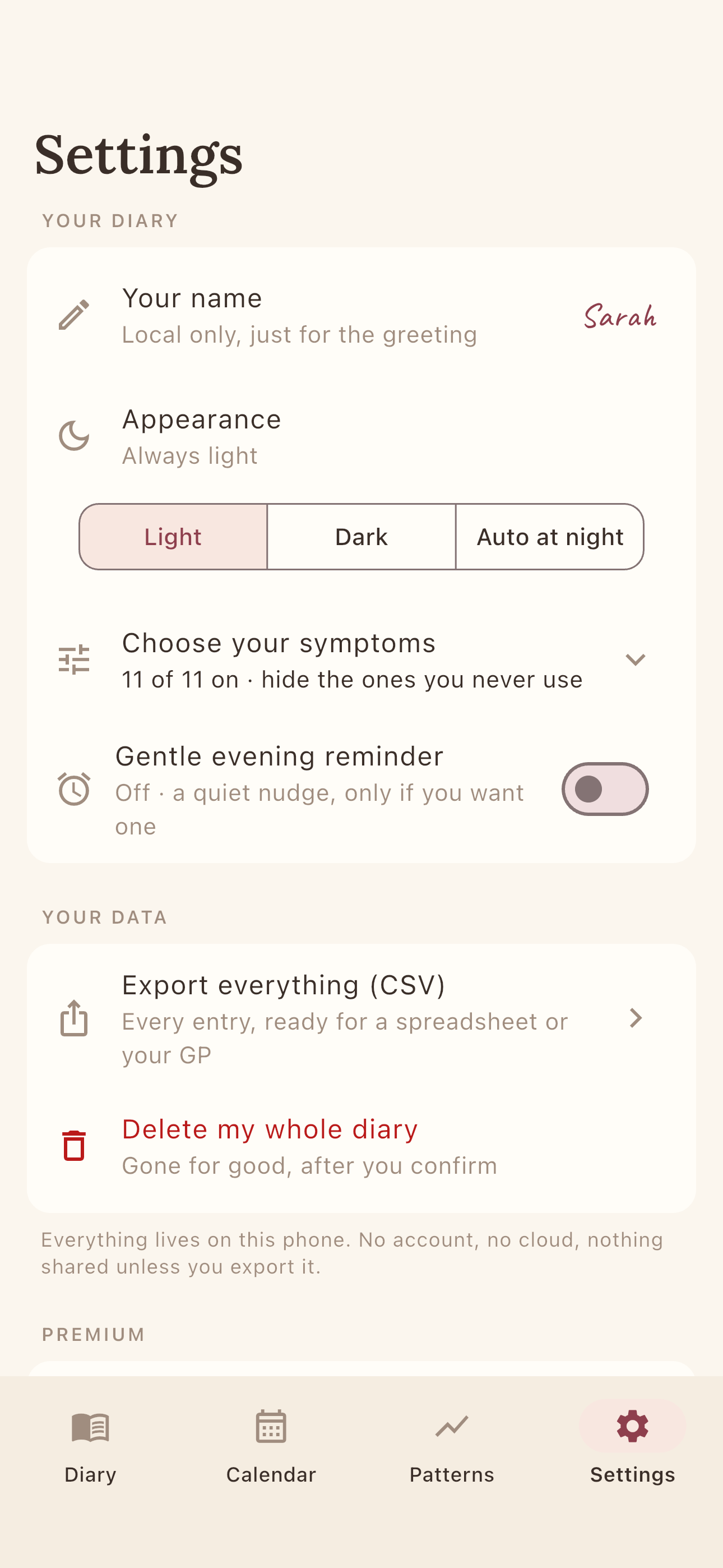 Menopause Diary & Hot Flash screenshot 6