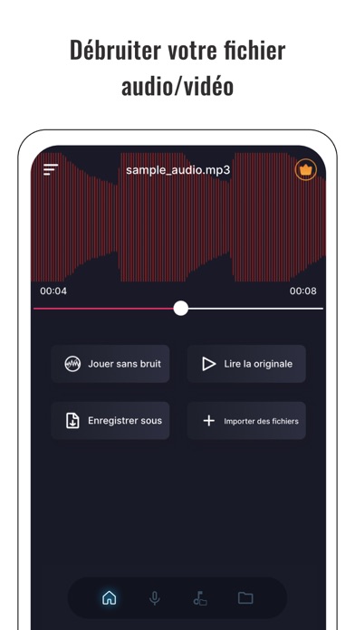 Screenshot #1 pour Réducteur de bruit audio & rec