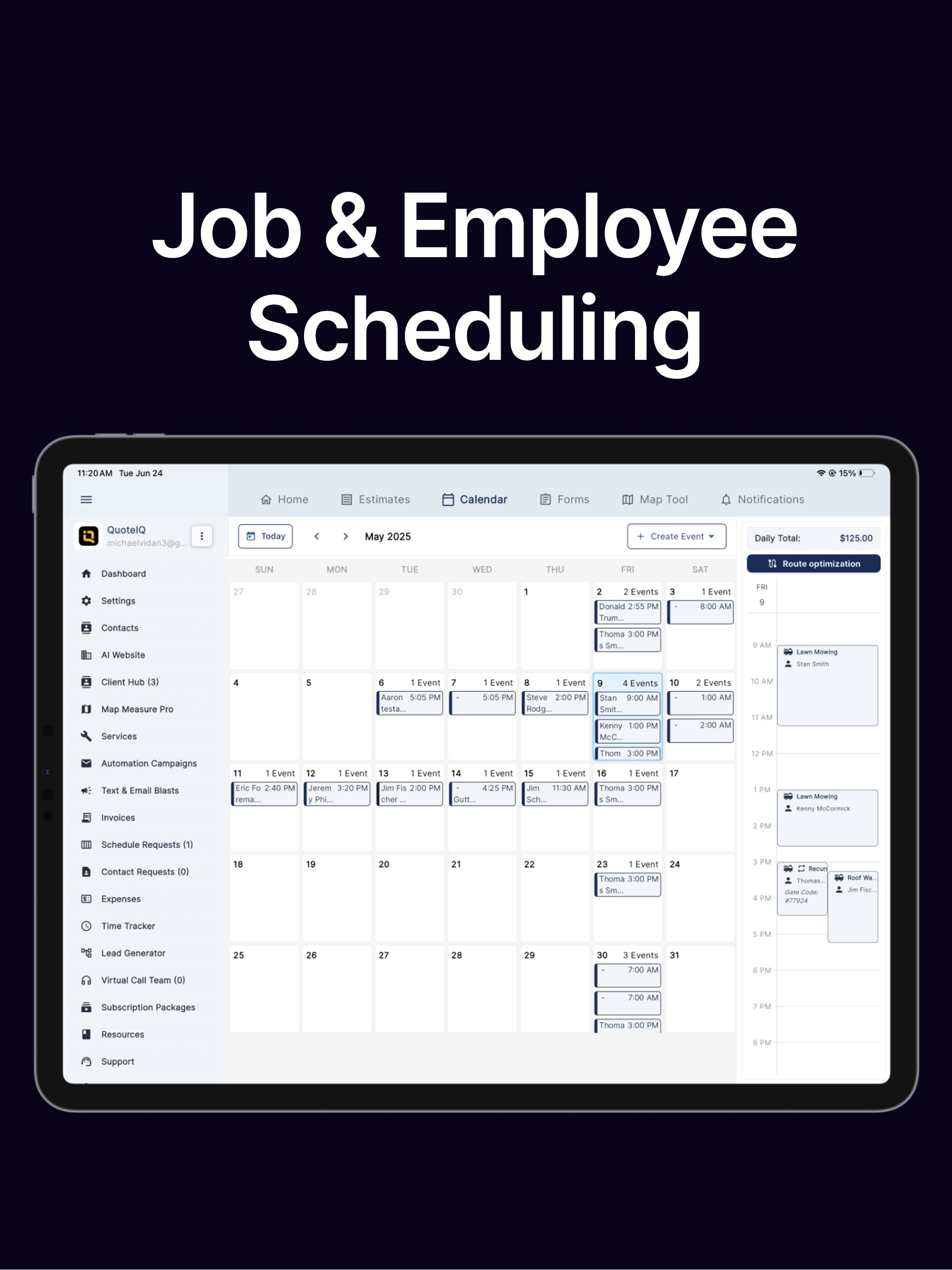 QuoteIQ: Contractor CRM