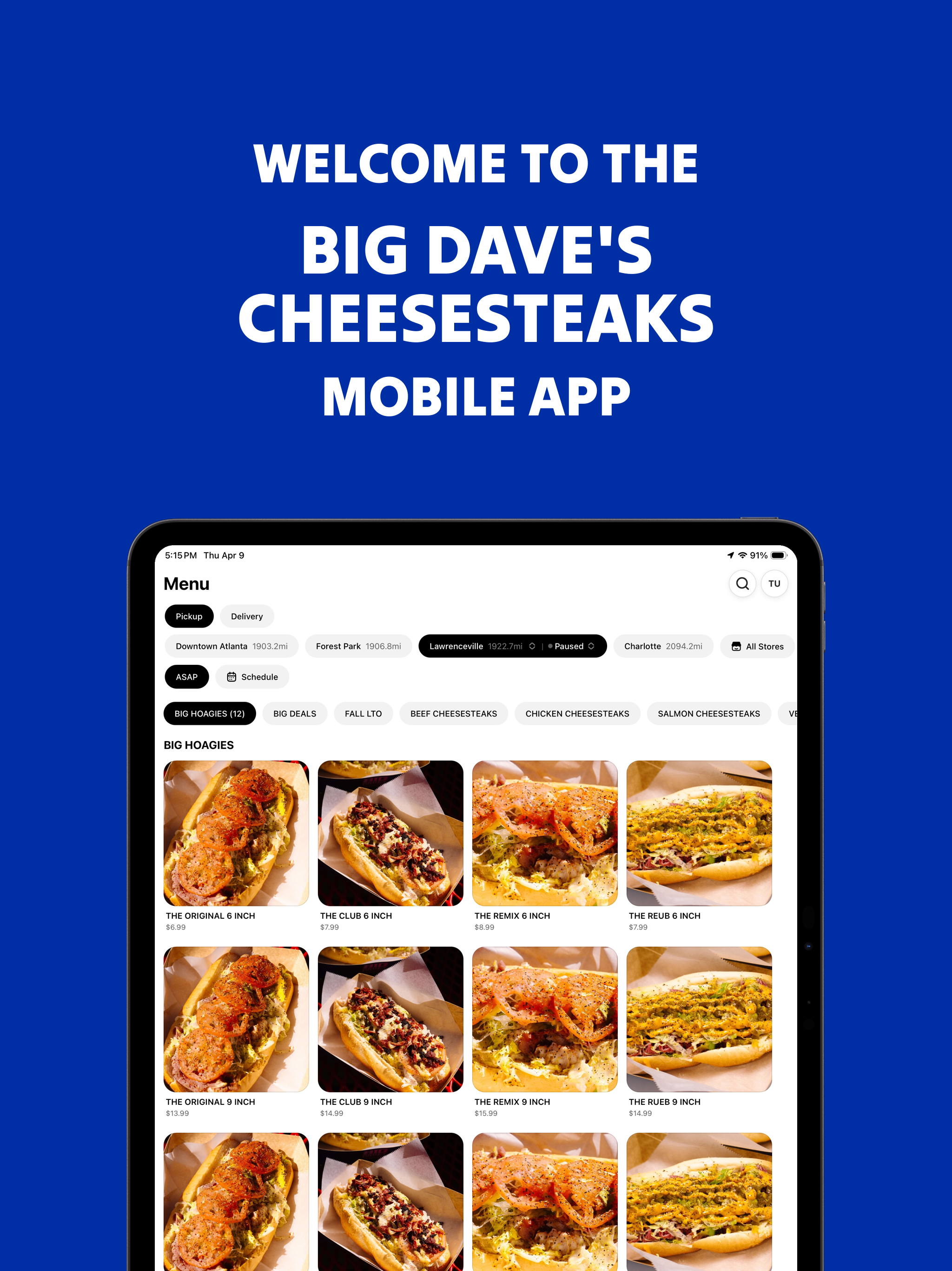 Big Dave's Cheesesteaks - App