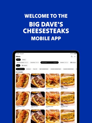 Big Dave's Cheesesteaks - App iPad screenshot