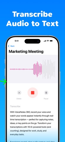 Voice Notes 360: Audio To Text Screenshot 2 of 6
