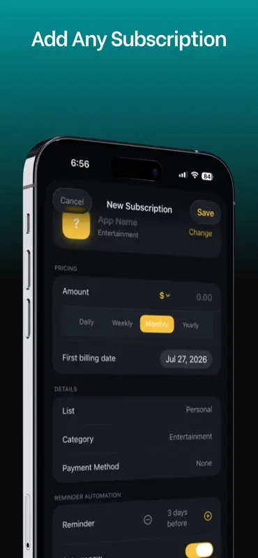Subscription Manager - BillCut screenshot 4 of 8