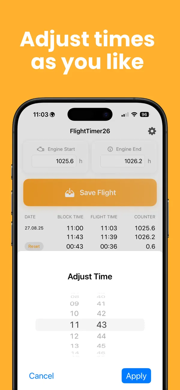 #4. FlightTimer26 (iOS) De: Christian Heim