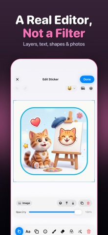 StickFun: AI Sticker Maker iPhone screenshot