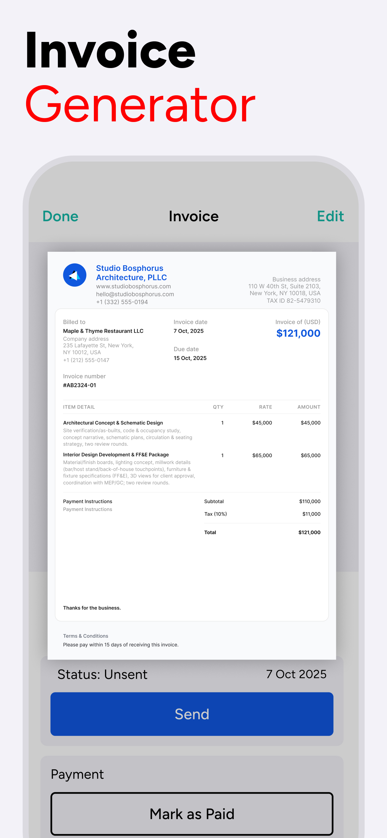 Invoice Generator: EasyInvoice