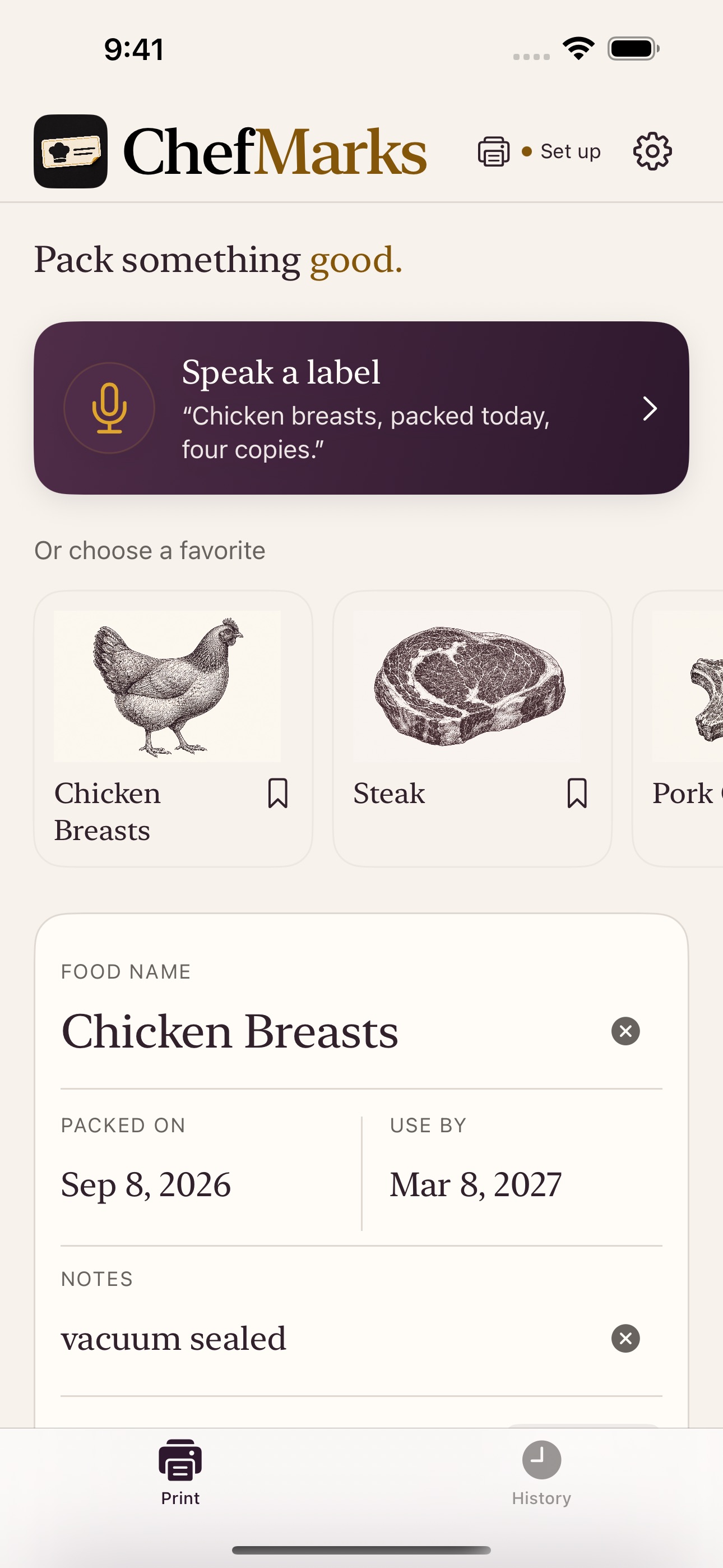 Screenshot 1 of ChefMarks: Kitchen Labels