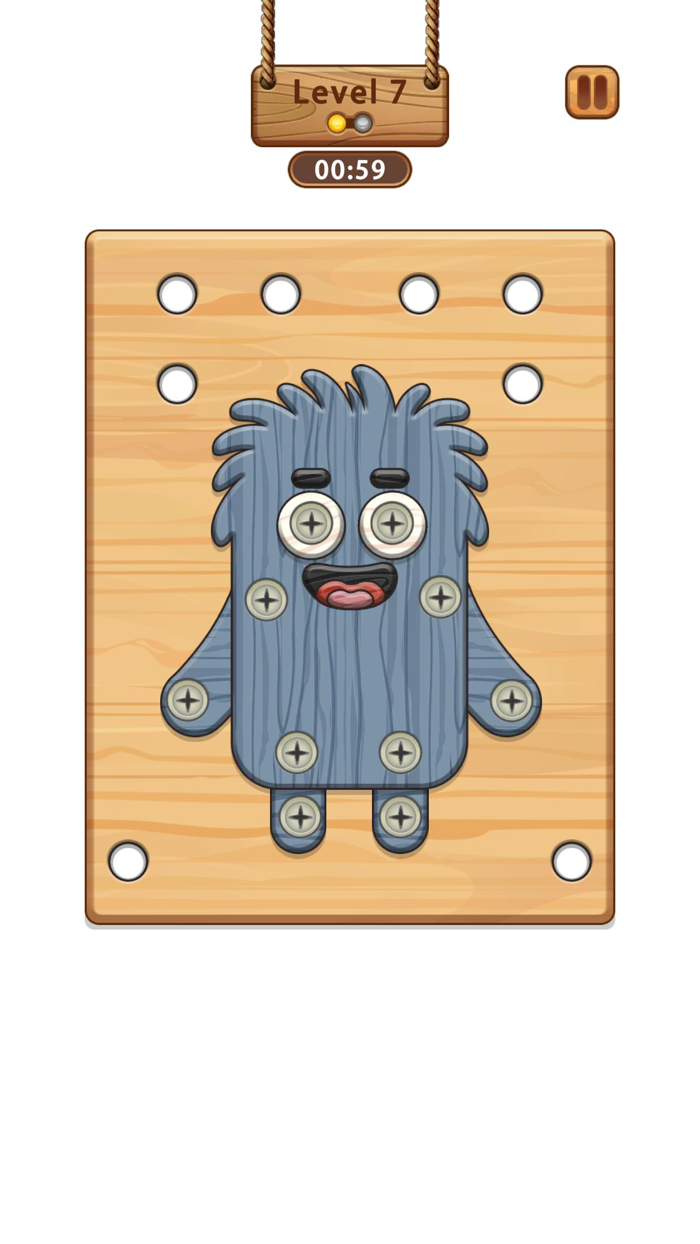 Wood Nuts  Screw Puzzle