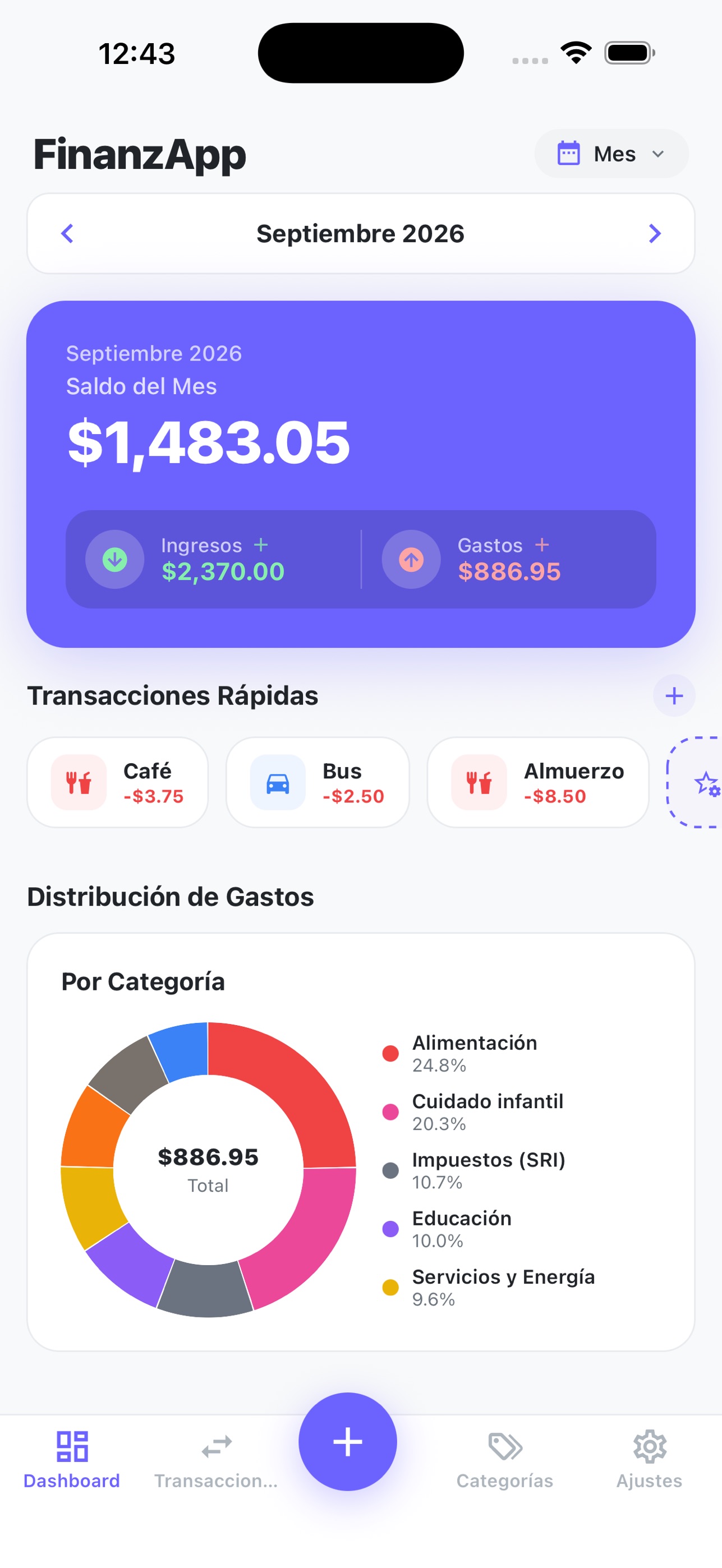 Screenshot 1 of FinanzApp: Control de Gastos