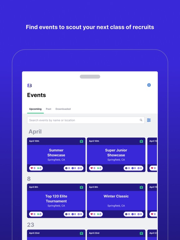 EventBeacon iPad screenshot 1 - Sports app