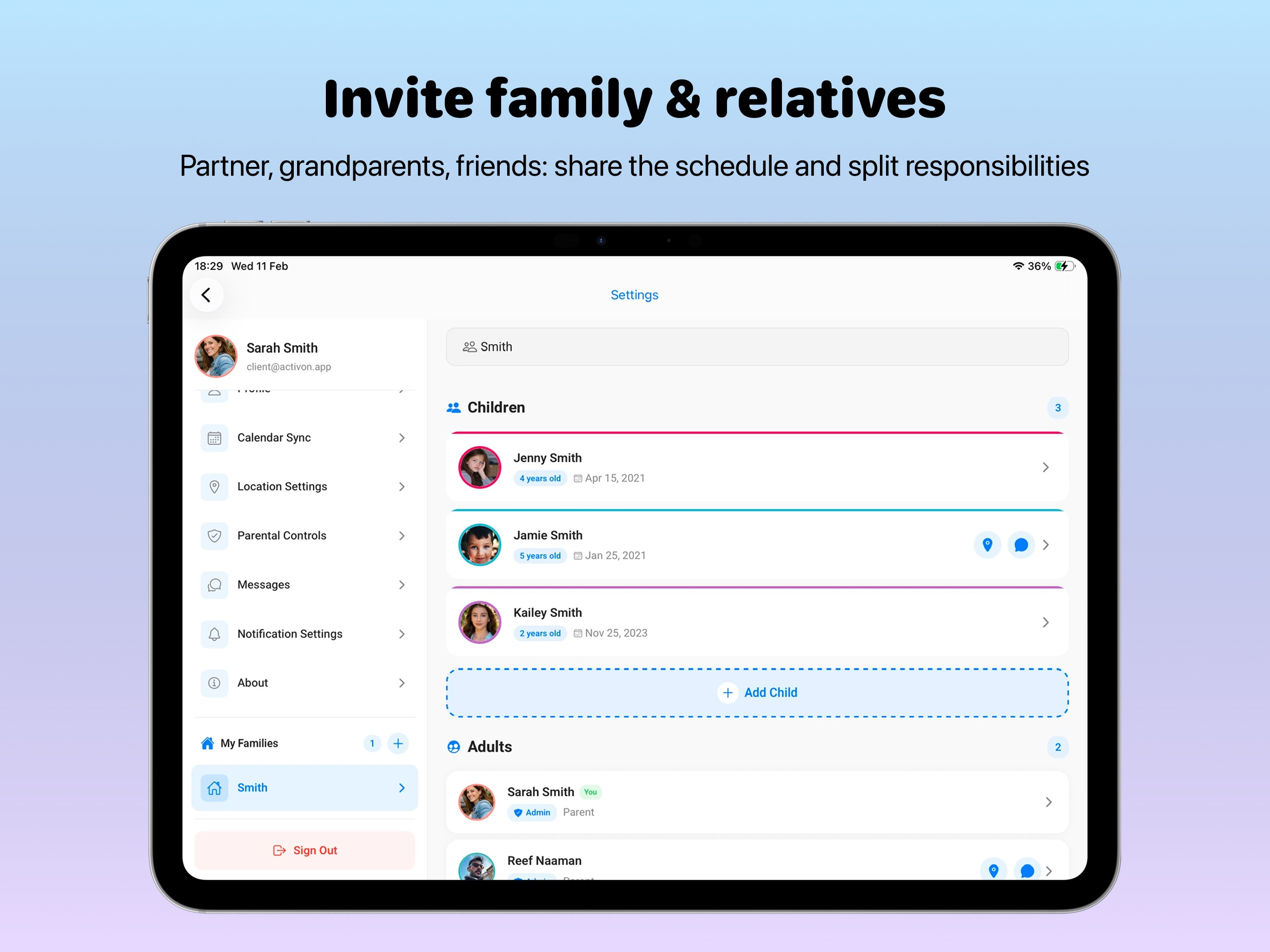 Kidow: Family Calendar & Map