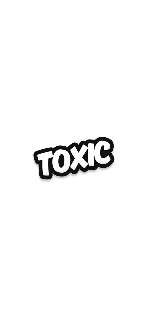 Toxic: Followers Tracker - The app’s distinctive 'TOXIC' logo embodies its bold approach to social media insights, representing the 'brand identity' that promises direct and unfiltered information.
