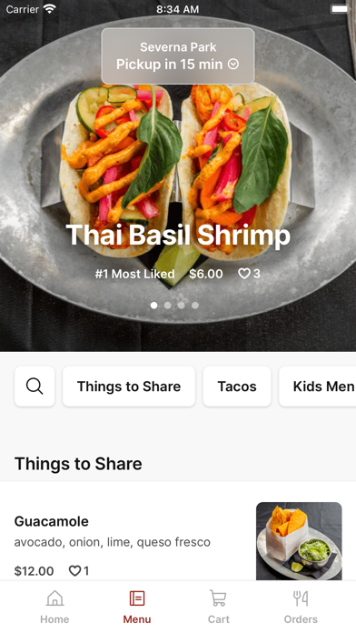 Vida Taco Bar iPhone screenshot 2 - Food & Drink app