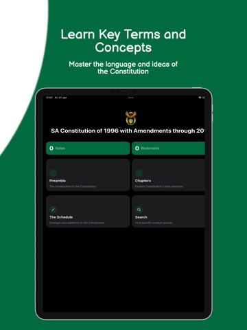 South Africa's Constitution iPad screenshot