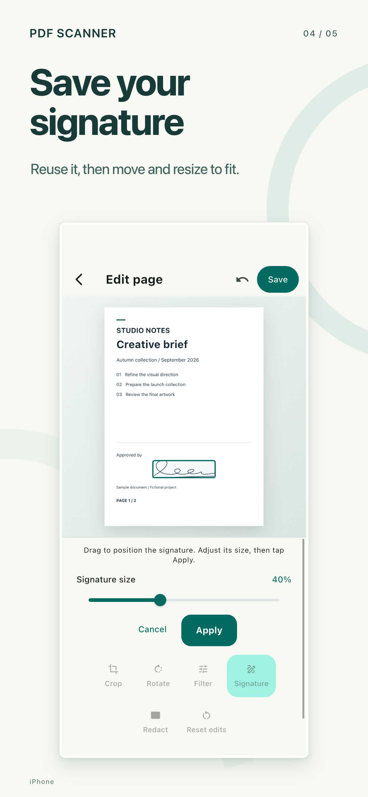 Screenshot 4 of PDF Scanner: OCR & Sign