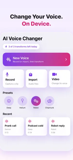 AI Voice Changer: Offline screenshot 1