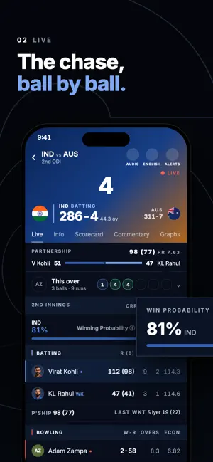 Cric6 - Live Cricket Score screenshot 1