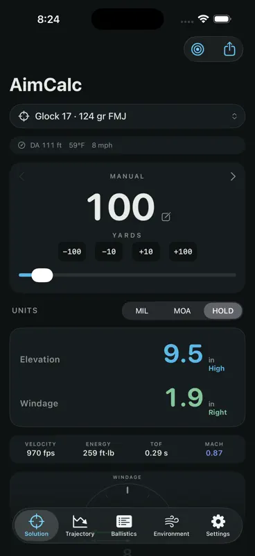 AimCalc - Ballistic Calculator screenshot 6 of 8