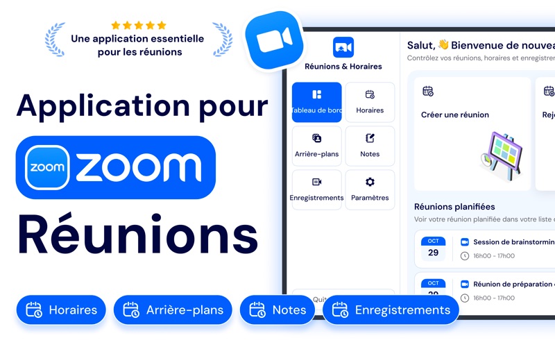 Screenshot #1 pour App pour les réunions Zoom