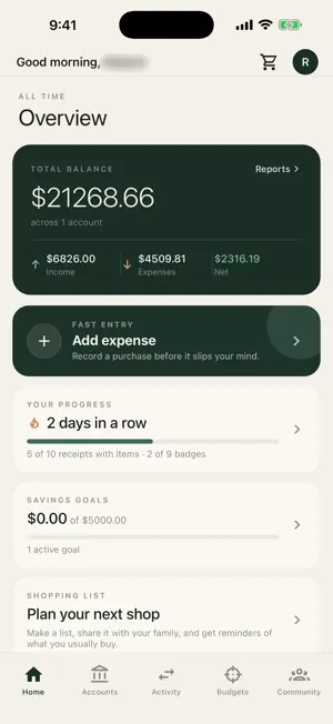 Cashflow: Budget Manager screenshot 1