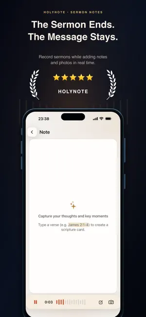HolyNote: Sermon Notes screenshot 1