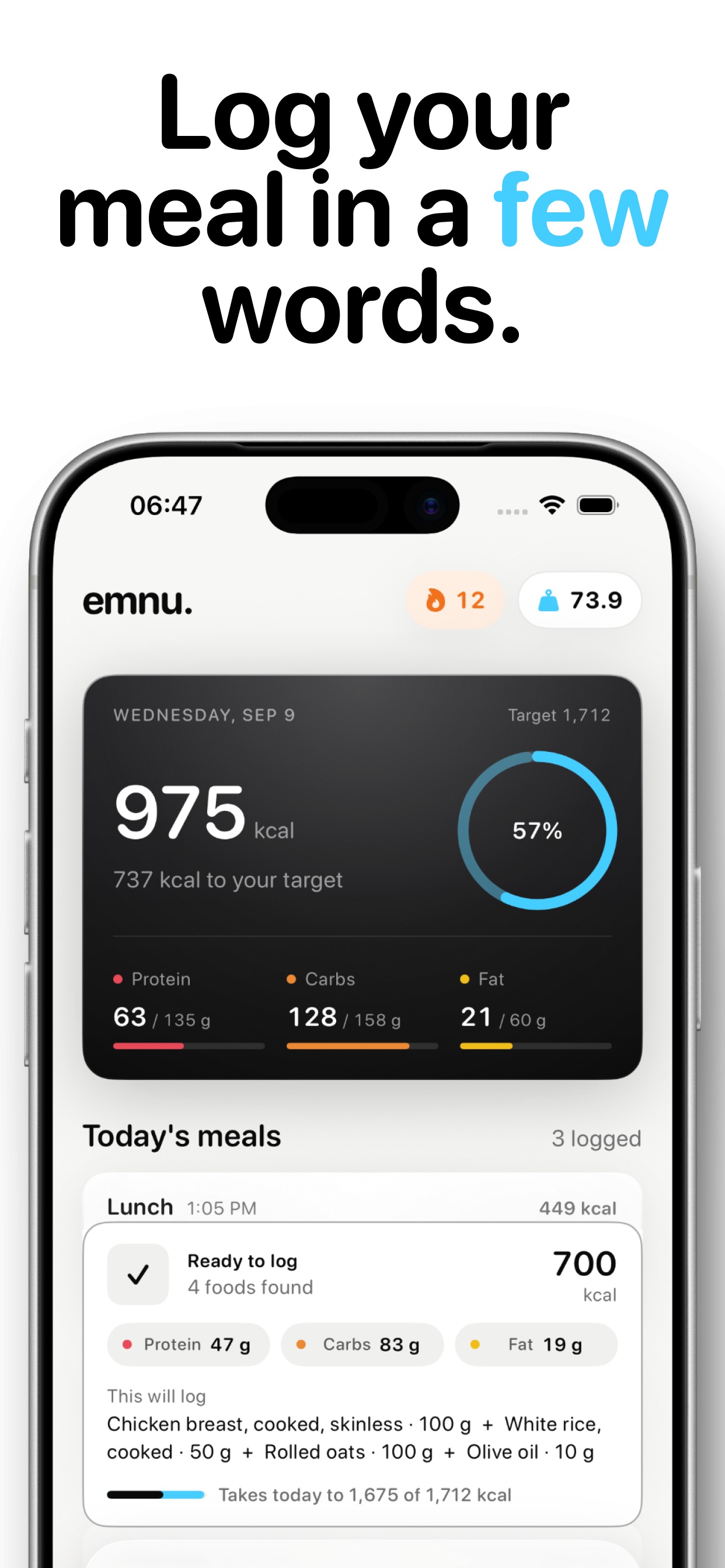 Screenshot 3 of Emnu: Track Calories Instantly