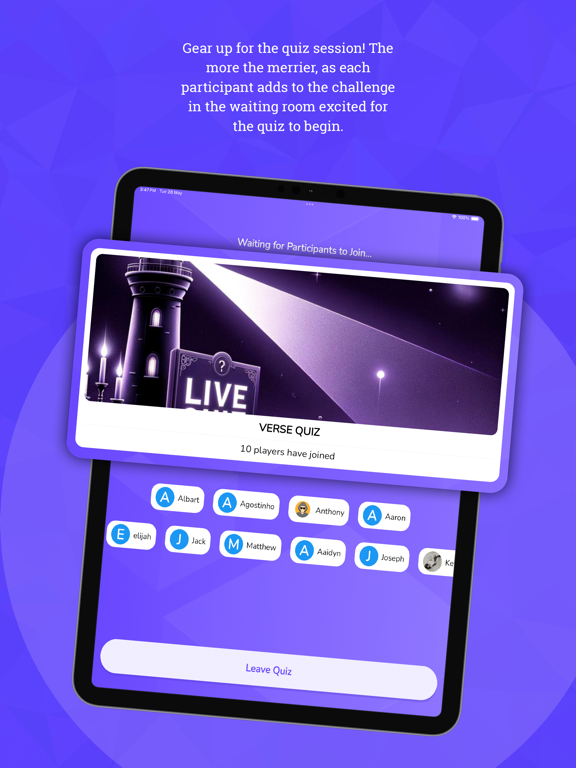 Lighthouse Bible Quiz iPad screenshot 2 - Book app