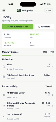 HobbyWise iPhone screenshot